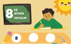 Sekizer Ritmik Sayma Çalışma Sayfası